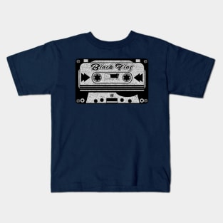 black flag cassette Kids T-Shirt